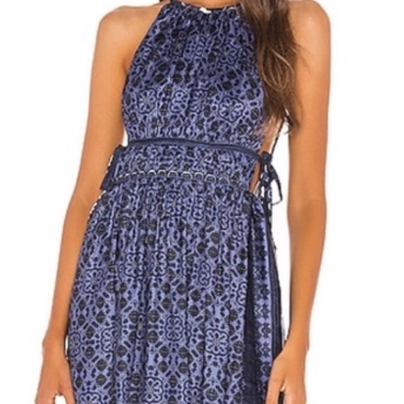 Free People Dresses & Skirts - FREE PEOPLE MID SUMMERS DAY DRESS GORGEOUS BLUES